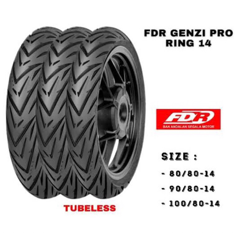 BAN LUAR FDR GENZI RING 14 MATIC TUBLESS ORIGINAL