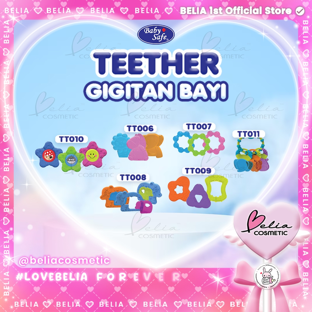 ❤ BELIA ❤ BABY SAFE Teether Gigitan Bayi TT006 TT007 TT008 TT009 TT010 TT011 BPA Free No PVC
