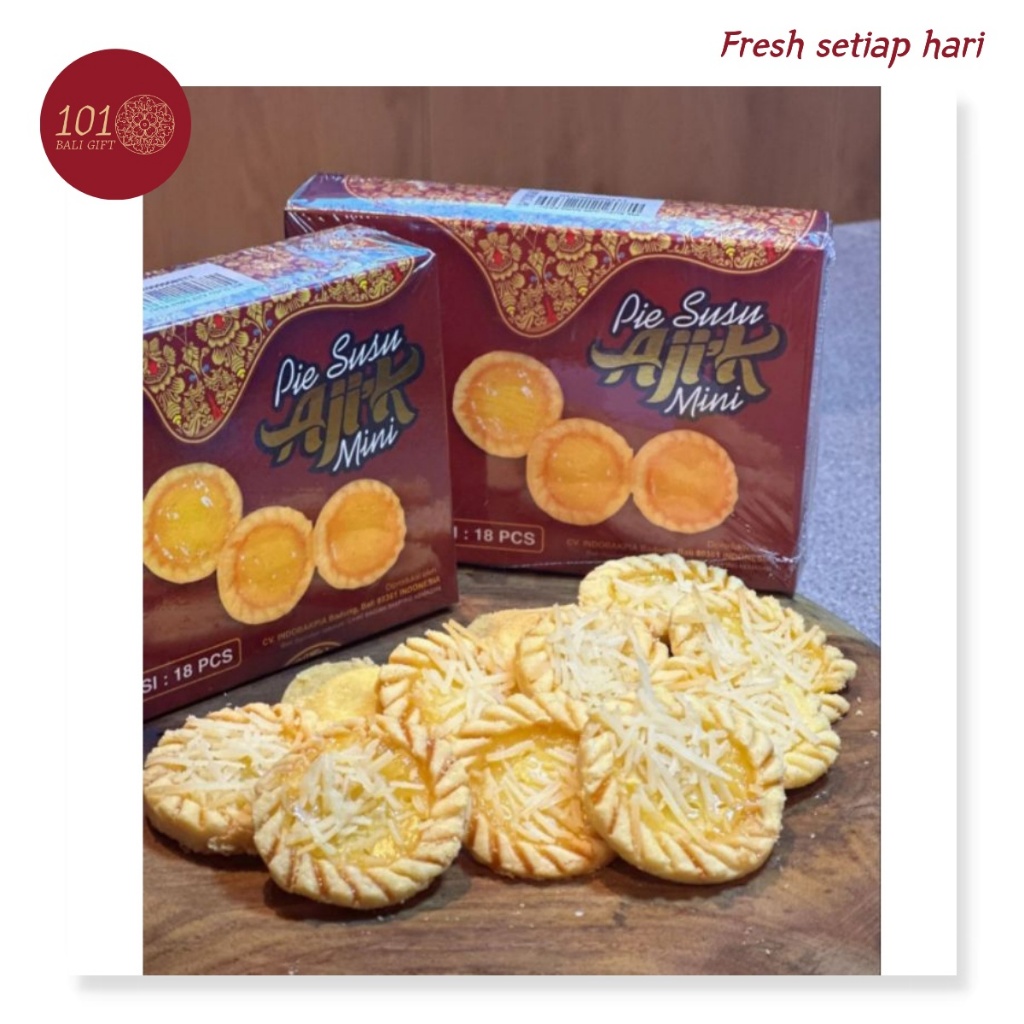 

101BALIGIFT - Oleh oleh pie susu mini ajik fresh FREE BUBBLE WRAP