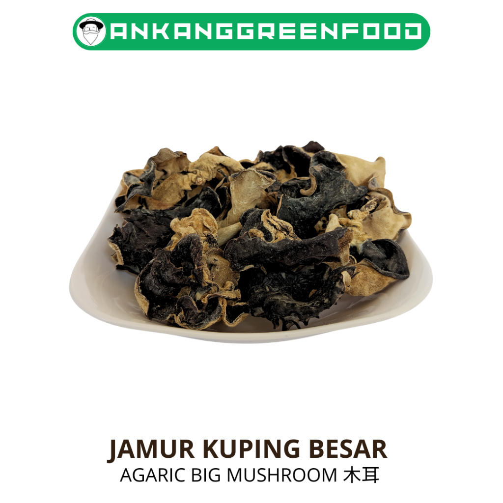 

[50-100gr] JAMUR KUPING BESAR,JAMUR KUPING HITAM,BLACK FUNGUS,FUNGUS,HEI MU ER,黑木耳