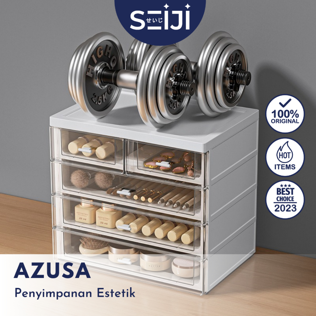 【SEIJI】AZUSA Rak TIngkat Laci Pulpen Premium Perapi Alat Tulis Majalah Minimalis ATK Meja Kerja Buku