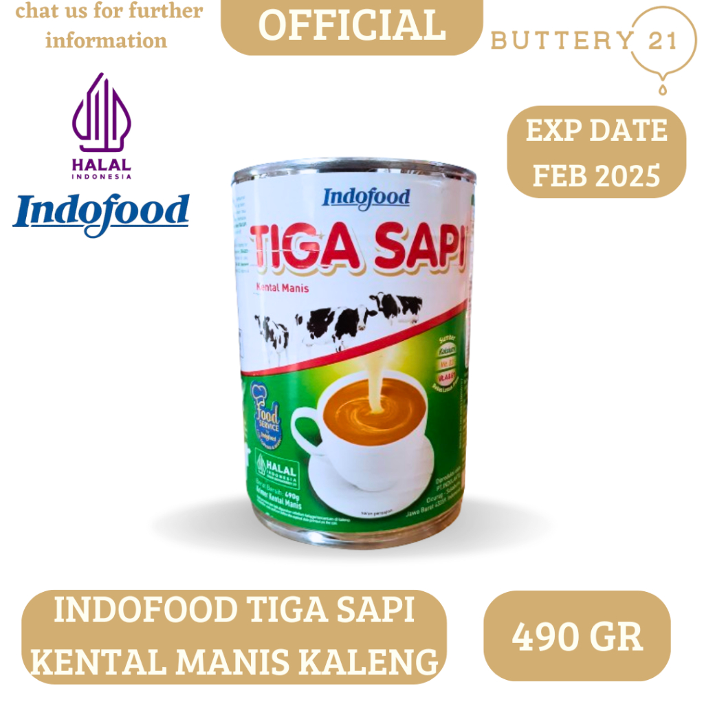 

INDOFOOD TIGA SAPI KENTAL MANIS 490 GR/SUSU KENTAL MANIS KALENG/SUSU KALENG