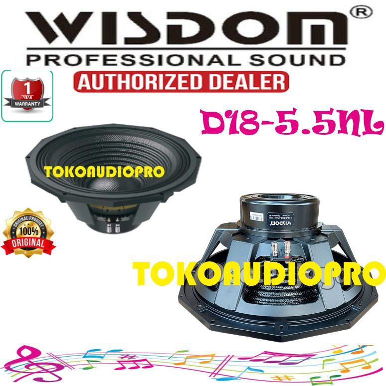 Speaker Wisdom D18-5.5NL 18-Inch Component Speaker Wisdom d185.5nl D-1855NL