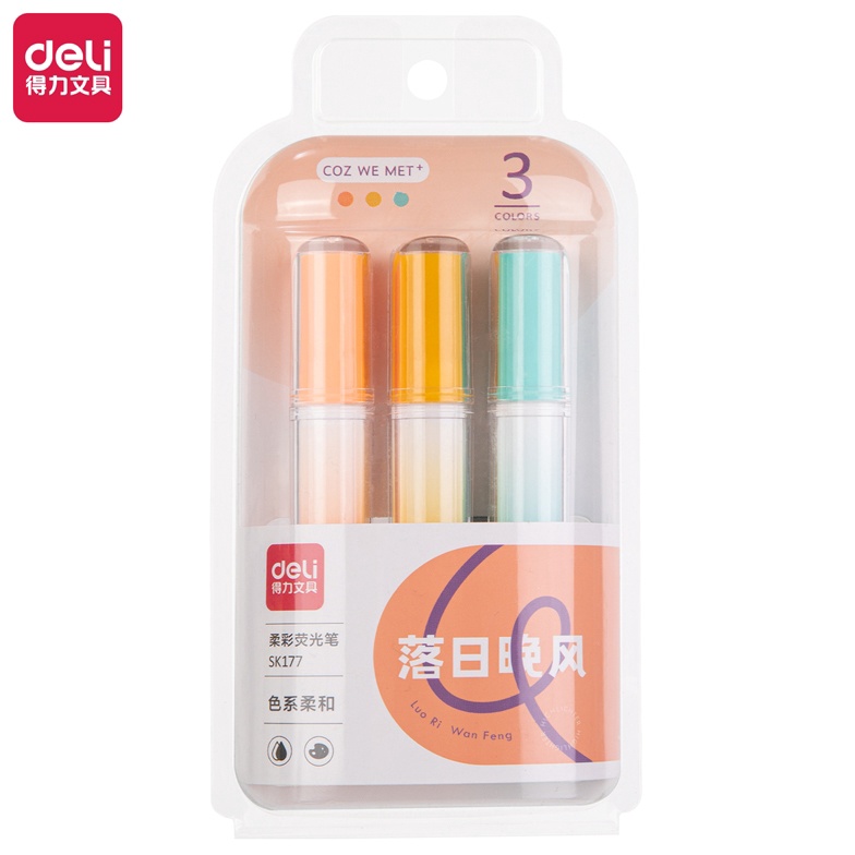 

Deli Highlighter Penanda Teks Isi 3 Warna Terang SK177 KODE O2F6