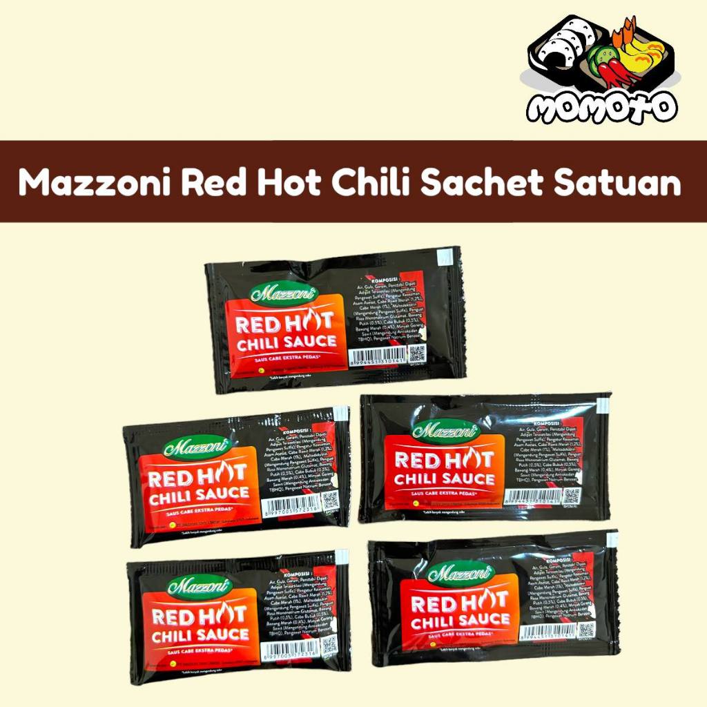 

Mazzoni Sambal Saus Cabe Extra Pedas Saos Tomat Sachet Satuan