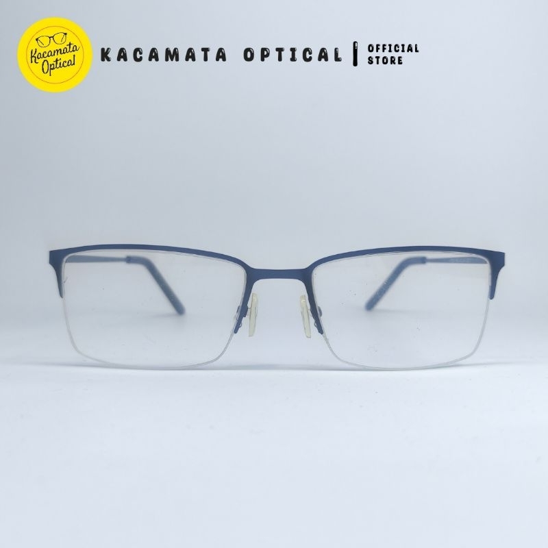 KACAMATA OPTICAL - Frame KMO20319 Half Frame Hitam Besi Plastik