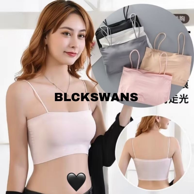 [ BLCKSWANS ]   BR05   BALIKPAPAN BISA COD & INSTANT      BRA KEMBEN SILK SEAMLESS    WIRELESS TANKT