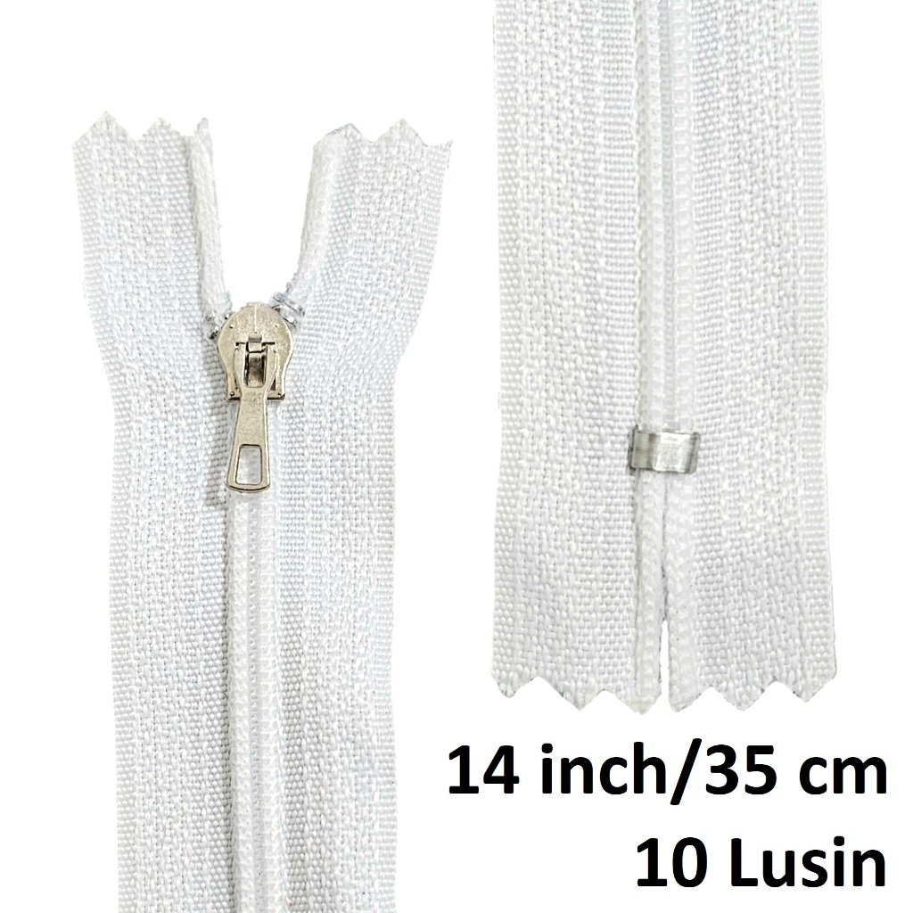 Resleting Celana Biasa SJ 14 inch/35 cm @10 Lusin Resleting Nusantara Resleting Rok