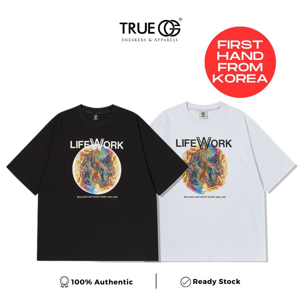 Lifework Planet Logo T-Shirt Black Authentic