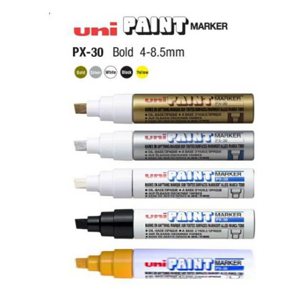 

Uni Paint Markers Broad Chissel Tip PX3 o V8A8