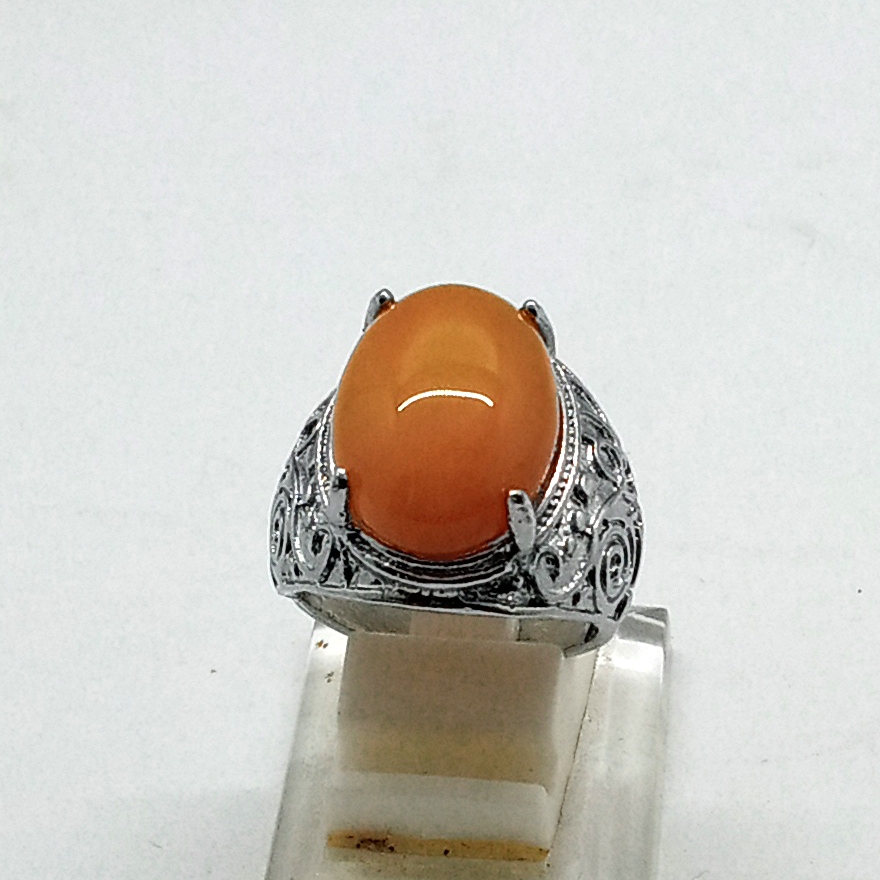 cincin batu akik calsedon kuning ring cakar