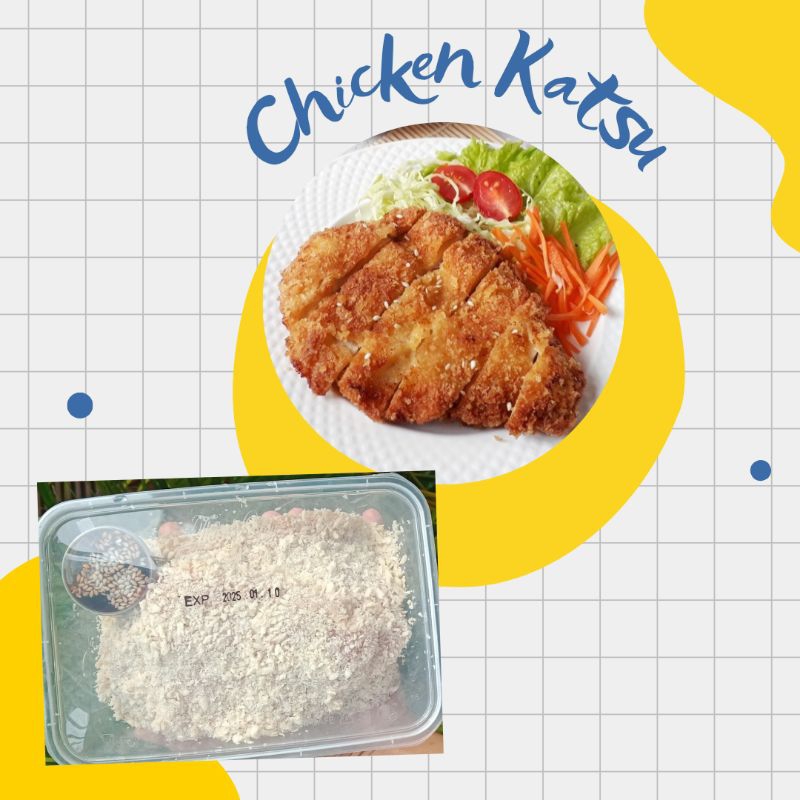 

Chicken Katsu Frozen isi 6 pcs ( Ayam Katsu Frozen) kemasan thinwal/Bento Frozen