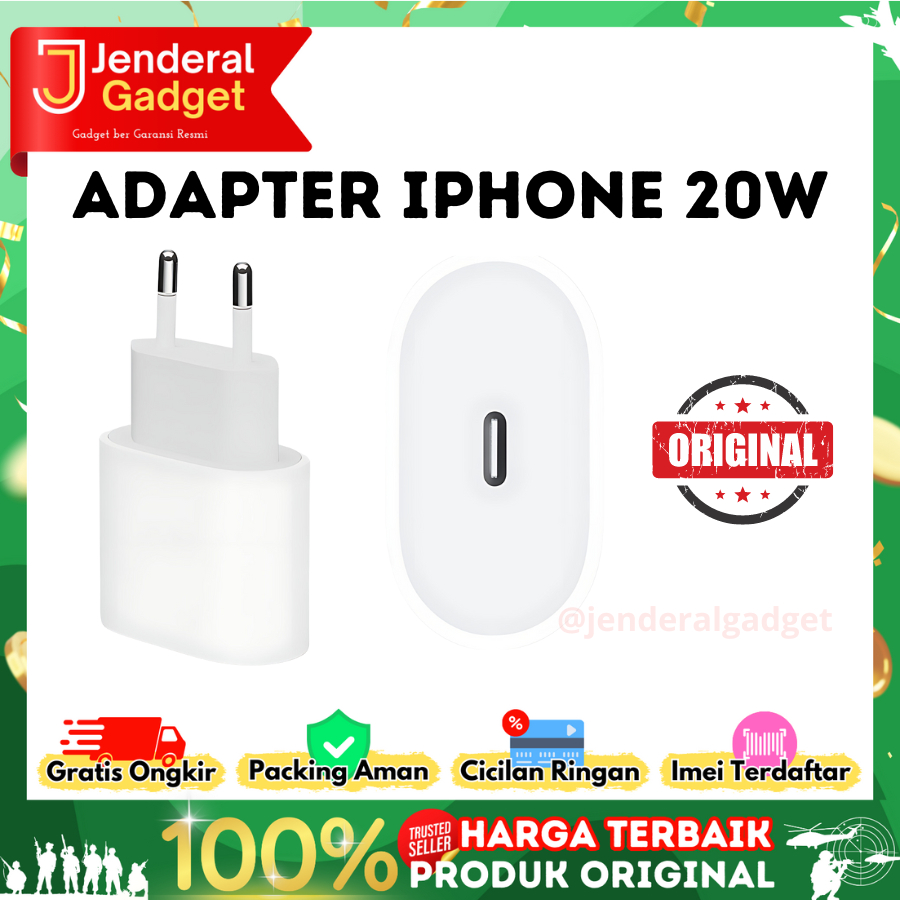 Adapter charger Apple Iphone type C 20watt Original
