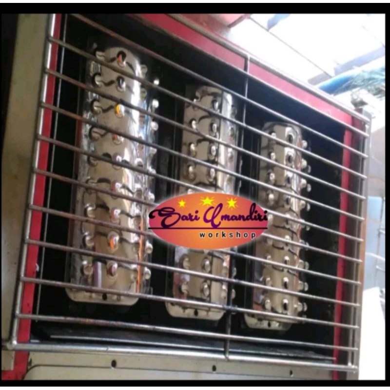 plat besi burner  kompor roaster panggang bakar atu plat besi stainless  pengganti panggangan kompor