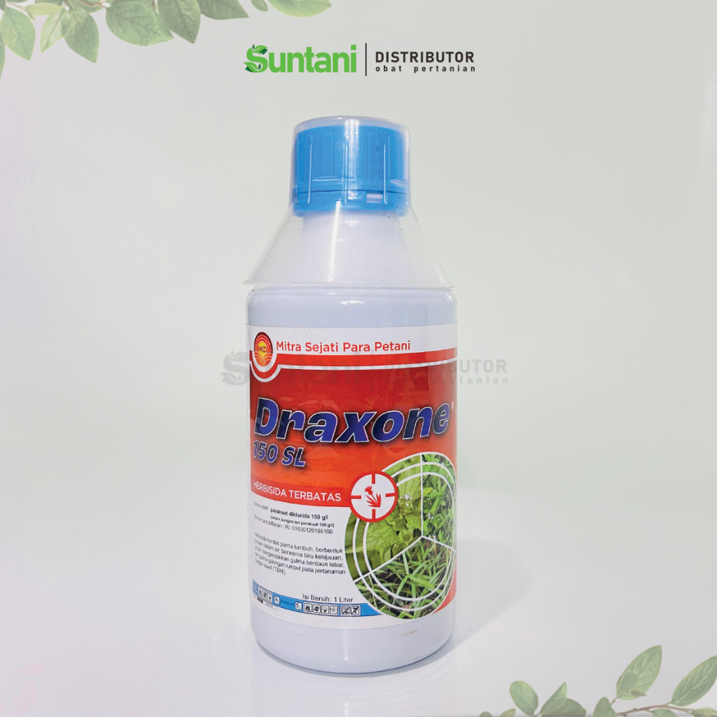 Draxone 150sl 1 Liter - Herbisida Parakuat ( Racun rumput paling ampuh ) Original 100%