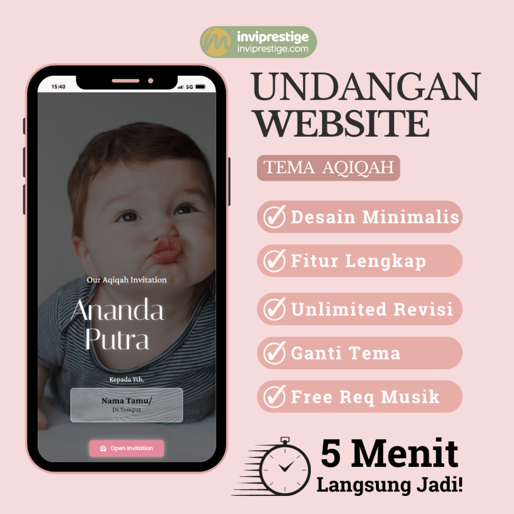 Undangan Website Digital Tema Aqiqah Express