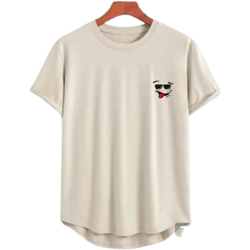 Kaos kurta pria polos lengan pendek Premium Sablon Oval Kekinian