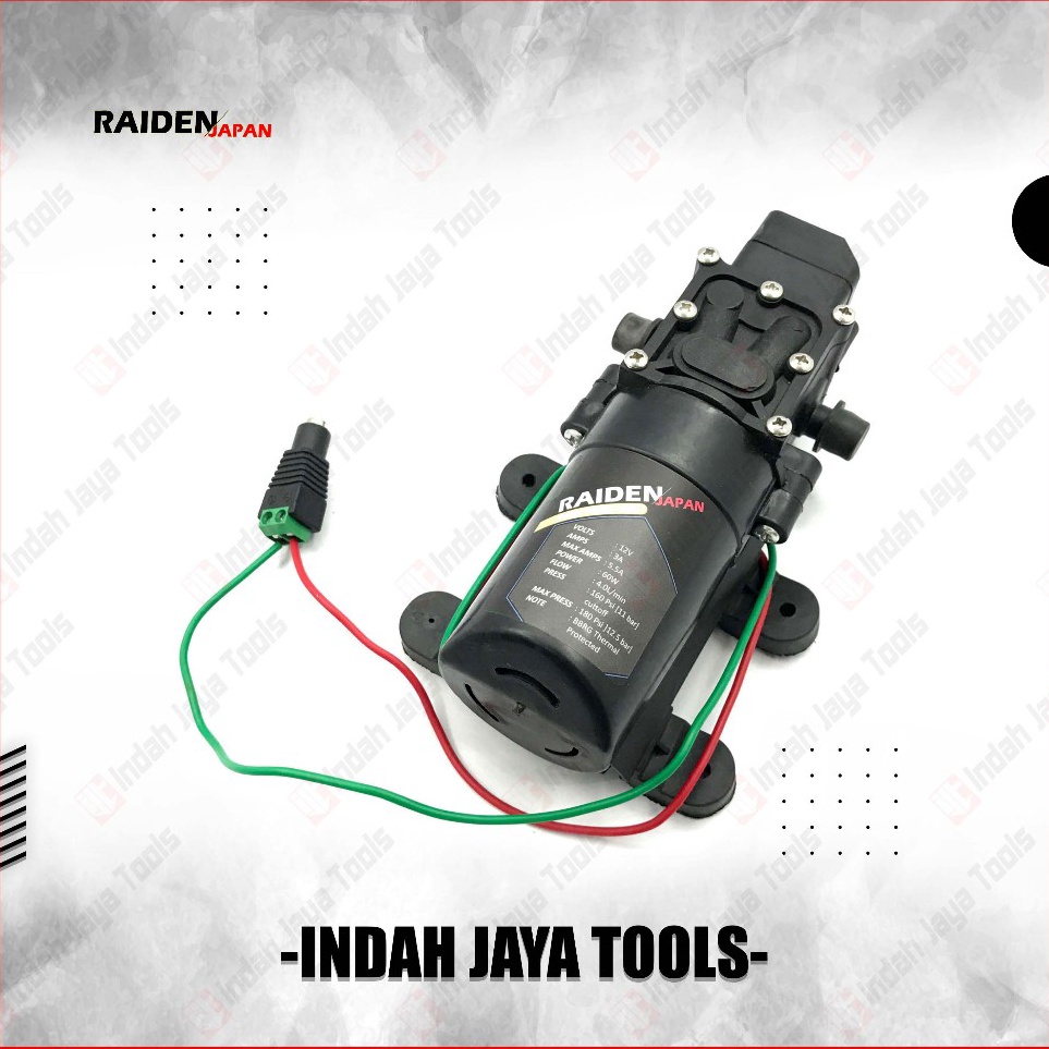 KODE S58U RAIDEN Dinamo Pompa Air 12V DC 16 Psi Cuci Motor AC Sprayer Pump