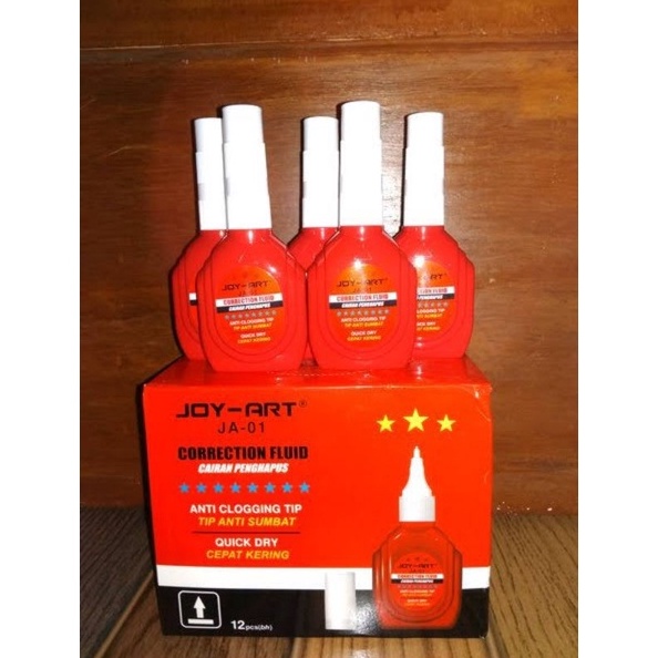 

KODE H3O3 tip ex cair merk joy art harga 12 pcs selusin