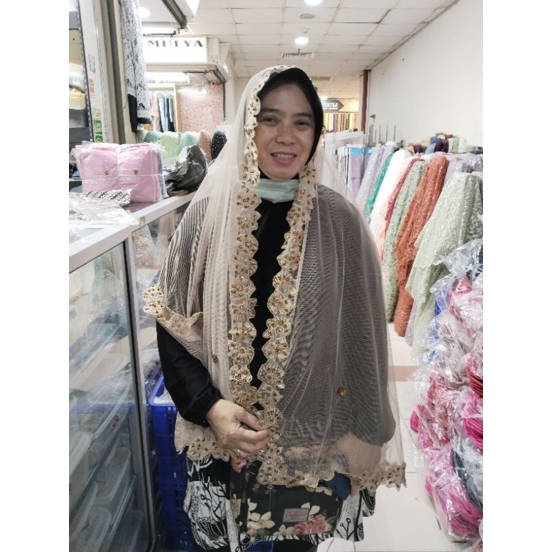 KERUDUNG PENGANTIN/VEIL PENGANTIN/KERUDUNG AKAD