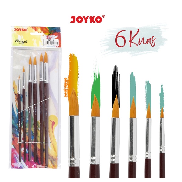 

STOK SEDIKIT Brush Kuas Cat Air Cat Minyak Lukis Acrylic Joyko BR3