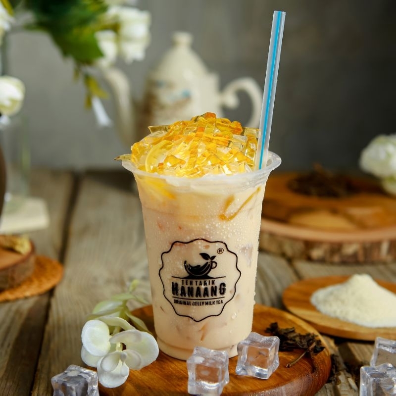 

Minuman Kekinian Bandung Teh Tarik HANAANG original jelly milk tea