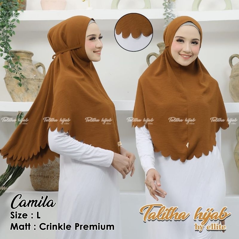 Jilbab Instan Bergo Maryam Crinkle Airflow Premium || Hijab Instan Bergo Crinkle ( Airflow)