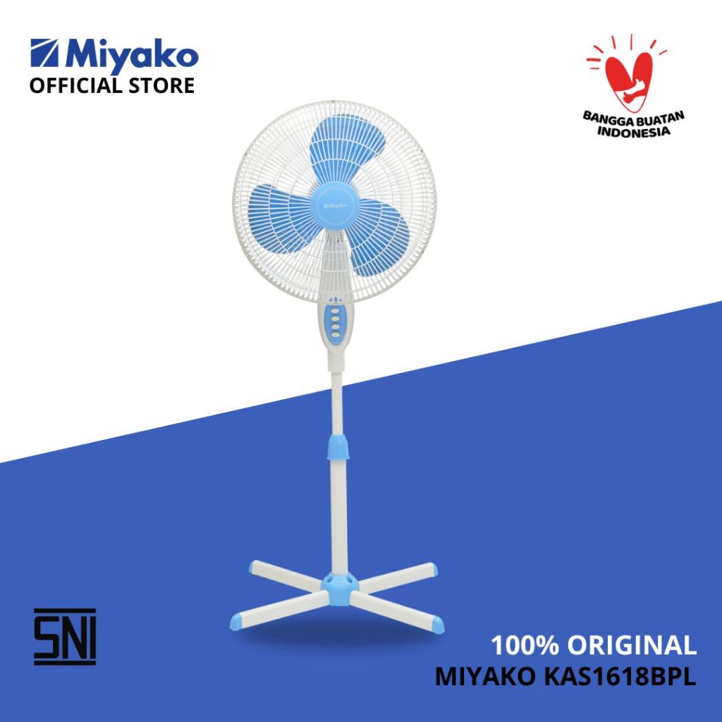Kipas Angin Miyako KAS1618BPL Stand Fan - Kipas berdiri 16 Inc