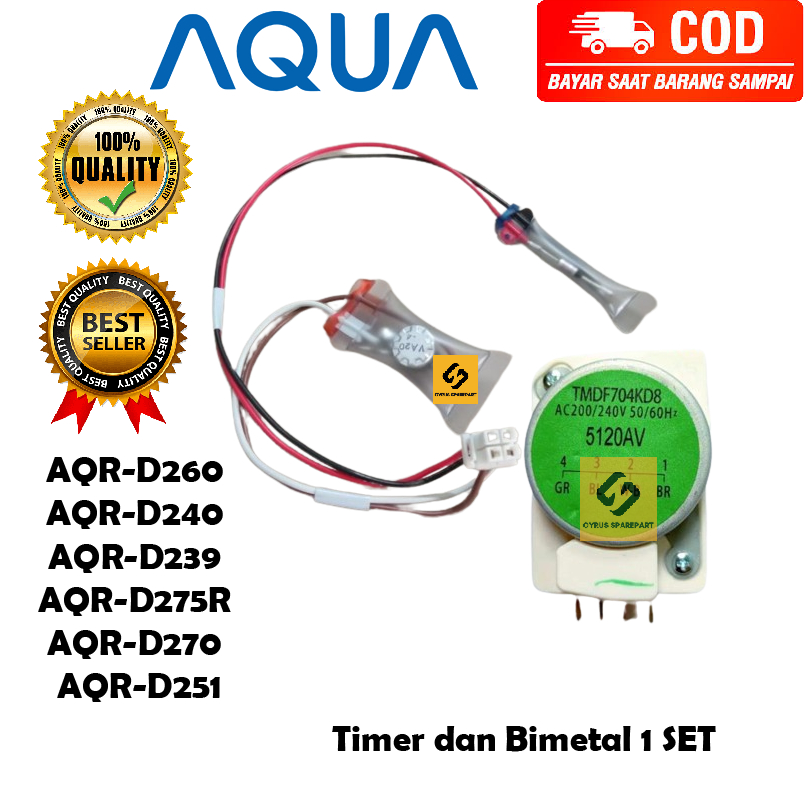 Timer Defrost dan BIMETAL Kulkas AQUA 2 Pintu AQRD260 AQR D240 AQRD239 AQR D275R AQRD270 AQR D251