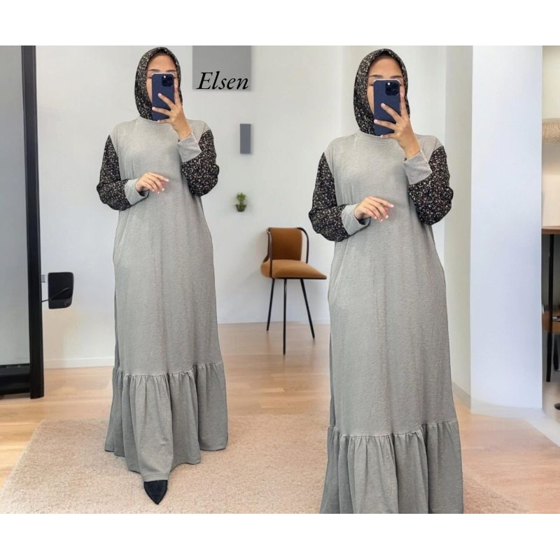 ELSEN GAMIS GAMIS KERUDUNG KNIT IMPORT MIX KATUN RAYON PREMIUM COLLECTION