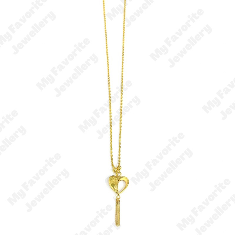Kalung Love Rumbai Emas Asli Kadar 700