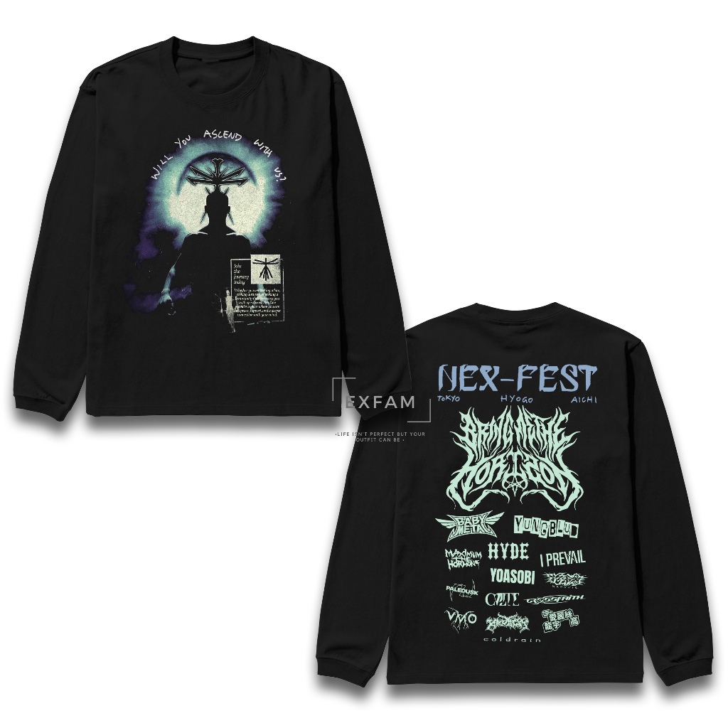 T Shirt Kaos Lengan Panjang/Longsleeve Band Bmth Next Fest Tour In Japan