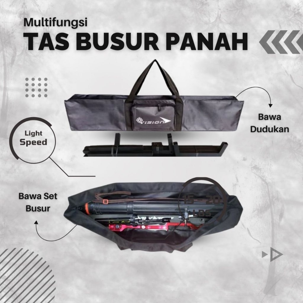 Tas Busur Recurve Tas Busur Standar Nasional Panahan / Tas Multifungsi Murah - Vision Archery