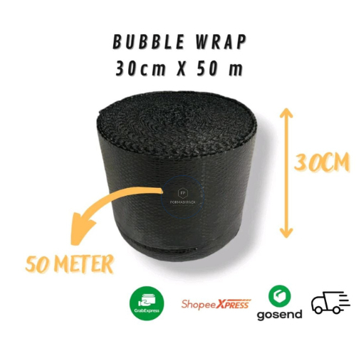 

InJO BUBBLE WRAP HITAM ROLL 30CM x 50M bubble wrap bening plastik bubble wrap bubble wrap hitam