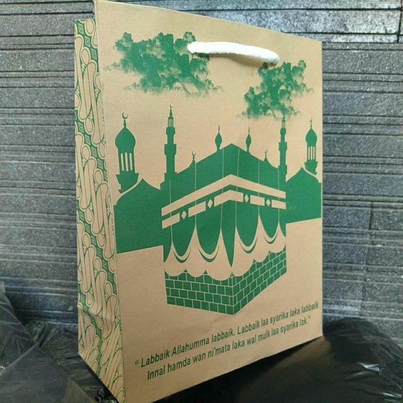

(isi 12 psc )aper Bag HAJI UMROH murah jumbo / SOUVERNIR HAJI UMROH UKURAN JUMBO 26X33 HARGA PER PCS
