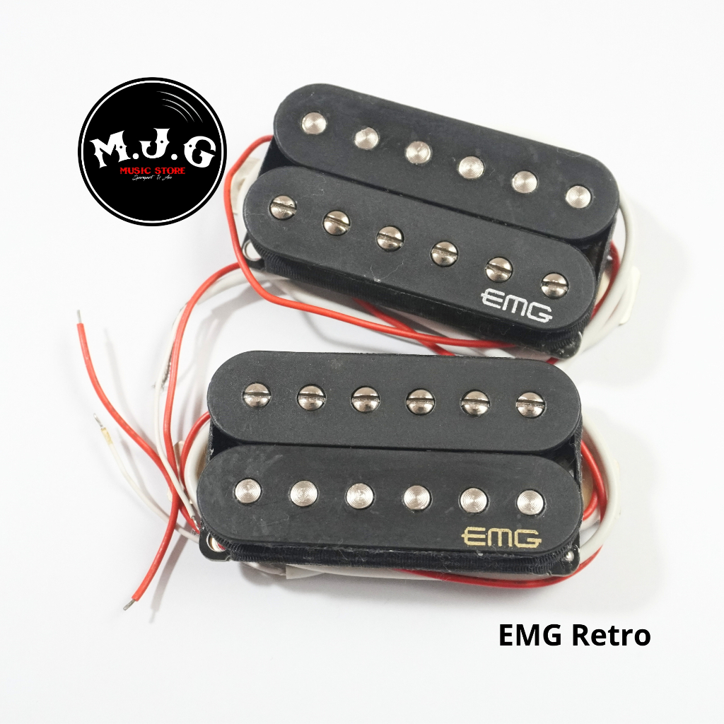 pickup PU spul gitar elektrik emg retro aktif 77 set