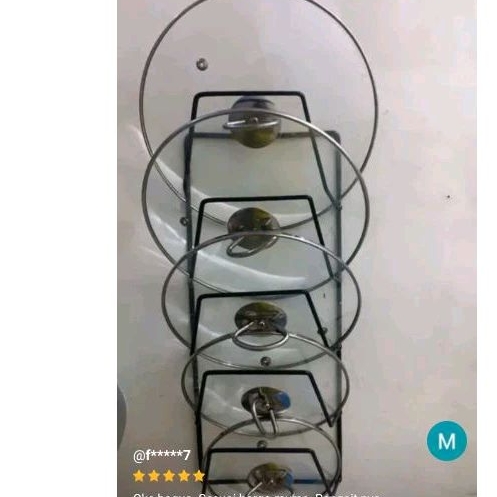 rak tutup panci tempel tembok / rak tutup panci dinding