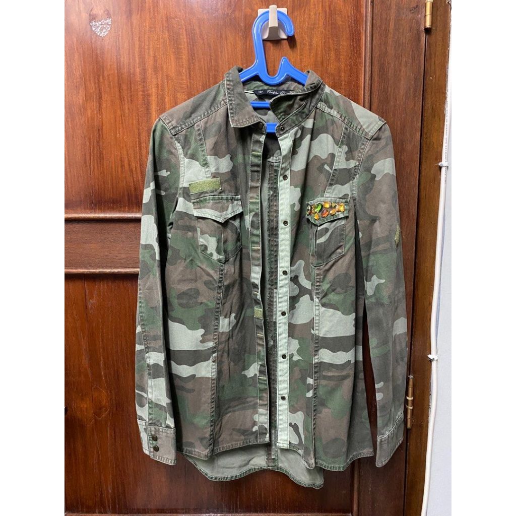 Zara trf army green jacket