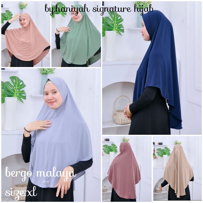 hijab bergo malaya kerudung bergo jumbo hijab instan khimar jumbo malaya syria bergo jumbo