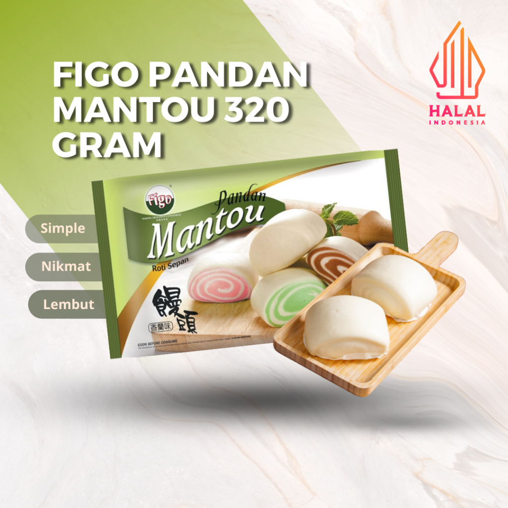 

[GROSIR] FIGO ROTI BEKU MANTOU PANDAN 320 GRAM