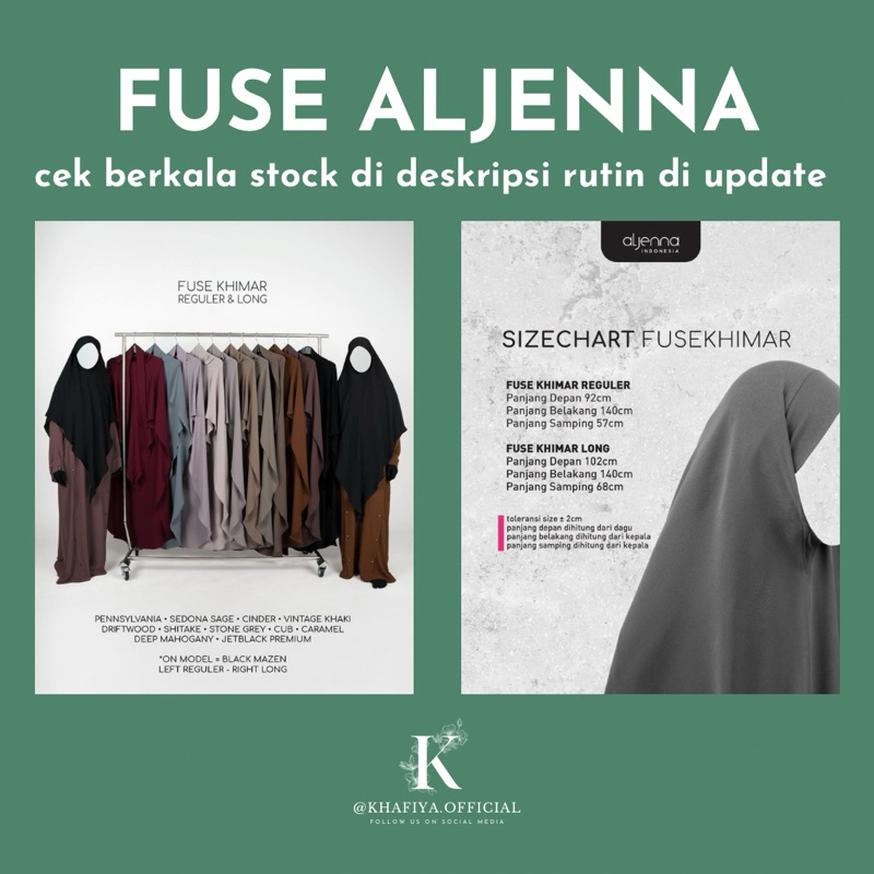 SIAP KIRIM 🟢 NWT aljenna - FUSE khimar aljenna