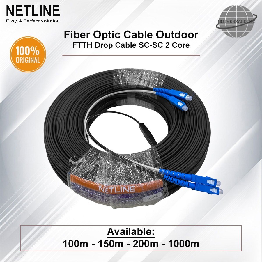 KABEL FIBER OPTIC 2 CORE FO SC OUTDOOR 150M - 150 Meter