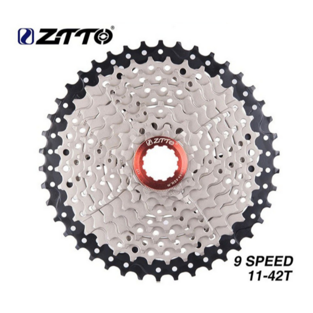 ZTTO SPROCKET 9 SPEED 11-42T SILVER GEAR CASSETTE SEPEDA MTB