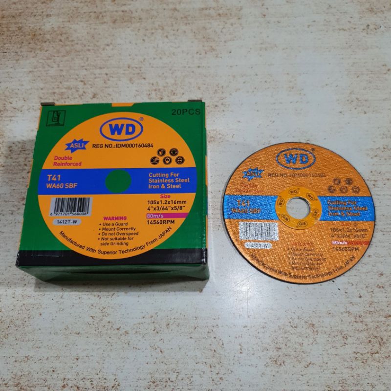 BATU GERINDA POTONG / MATA GERINDA POTONG WD 4" X 1.2 (1 KOTAK)