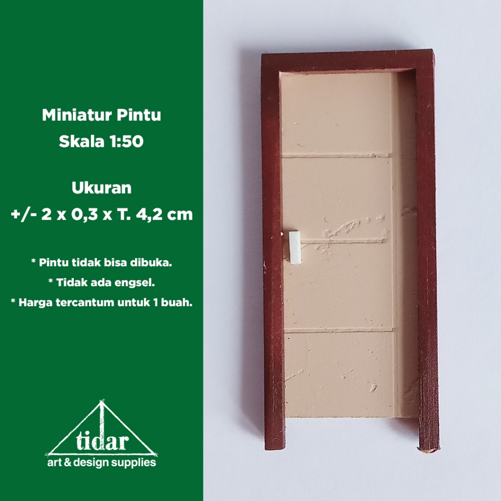 

[MR] HR - Miniatur Maket Pintu 1 (Satu) Daun Skala 1:50