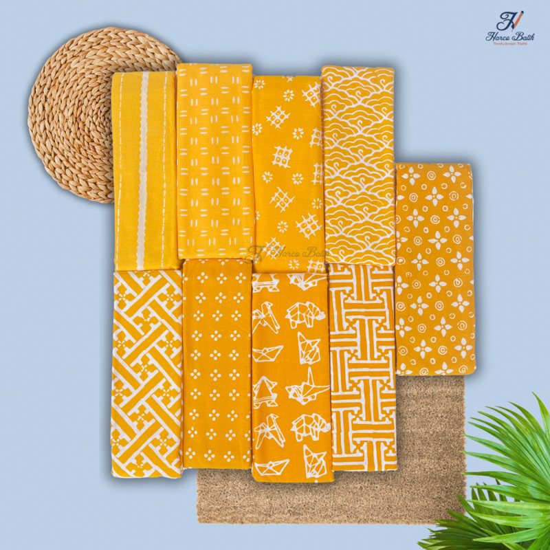 Harco Batik - Kain Batik Series kuning kunyit Modern