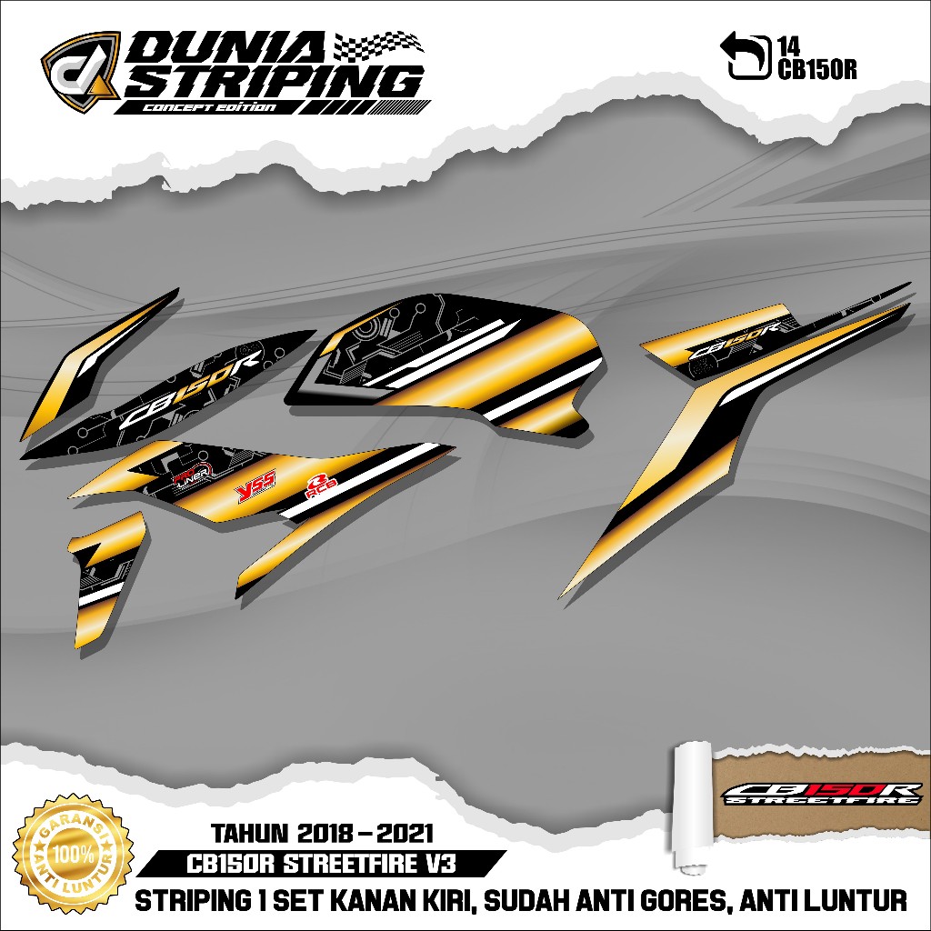 Striping Stiker Lis Variasi CB150R NEW Streetfire 2018/2019/2020