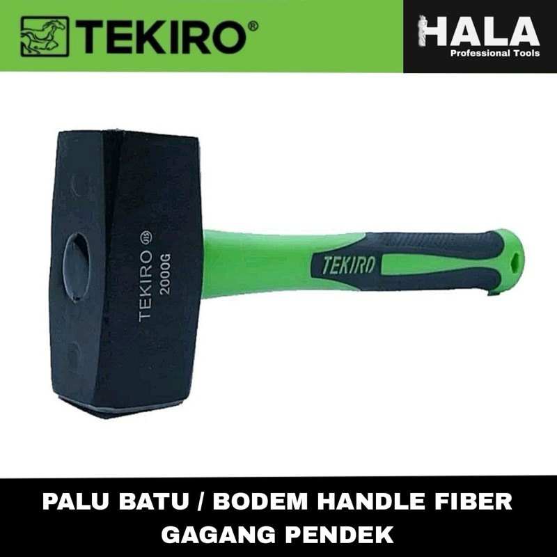TEKIRO - PALU BATU / BODEM HANDLE FIBER GAGANG PENDEK - 100% ORIGINAL