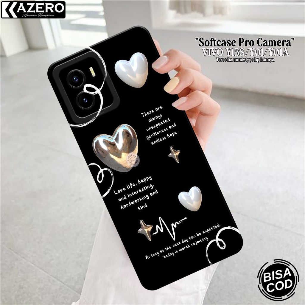 Case Hp Vivo Y15S/Y01 Terbaru - Case Aesthetic - Soft Macaron Pro Camera - Softcase Vivo Y15S/Y01 Te
