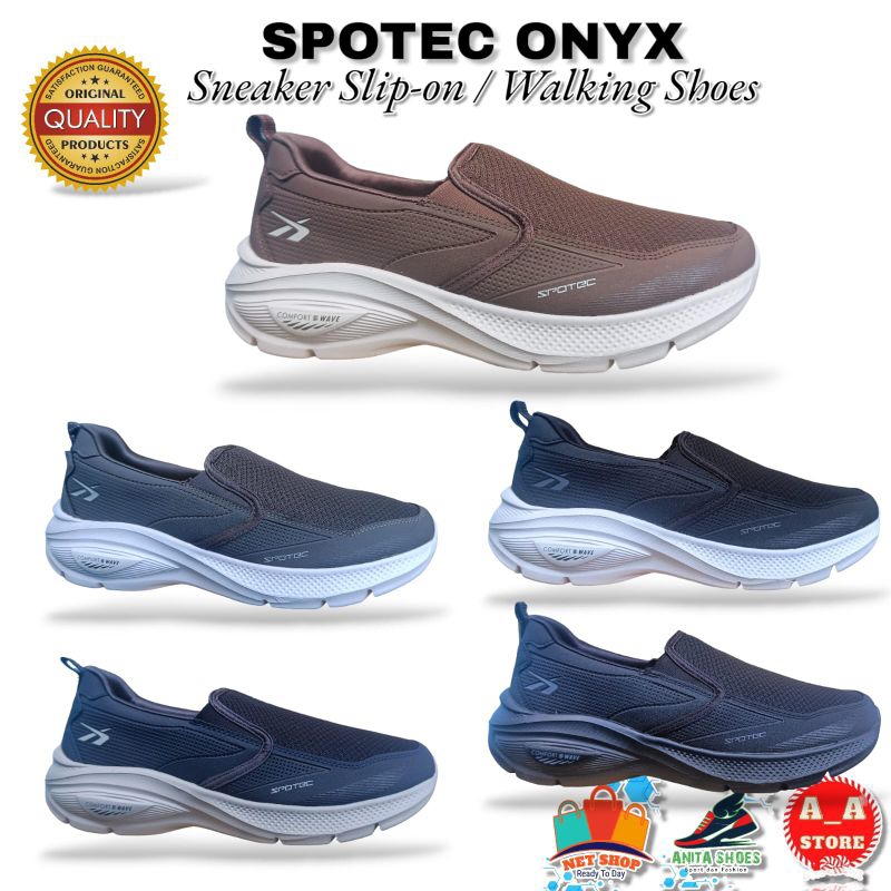 Sepatu Slip On Pria Spotec Onyx Sepatu Sneaker Tanpa Tali